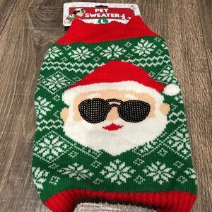 NEW Pet Festive Santa Sweater Size L